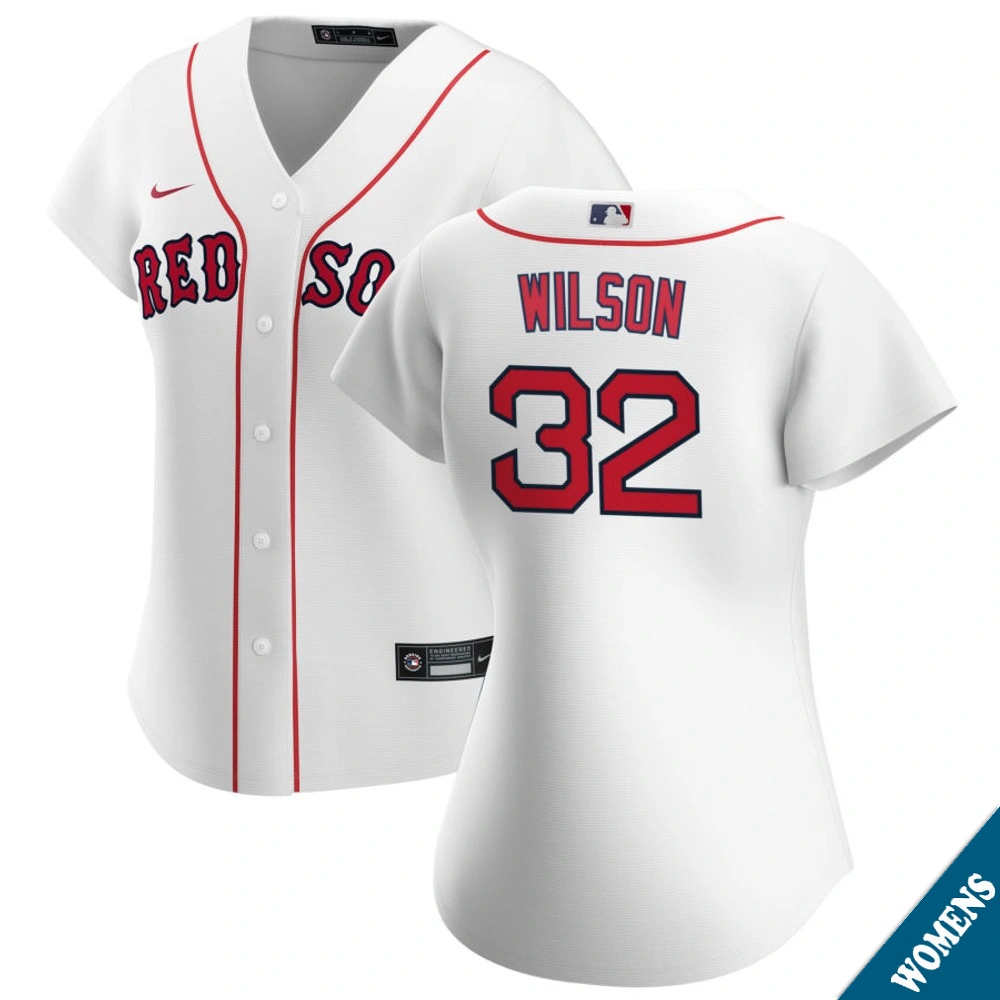 Women's Boston Red Sox Justin Wilson #32 Home White Replica Jersey Women's Boston Red Sox Justin Wilson #32 Home White Replica Jersey