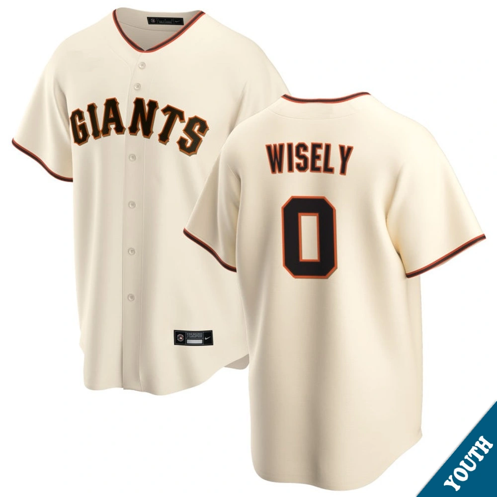 Youth San Francisco Giants Brett Wisely #0 Home Cream Replica Jersey