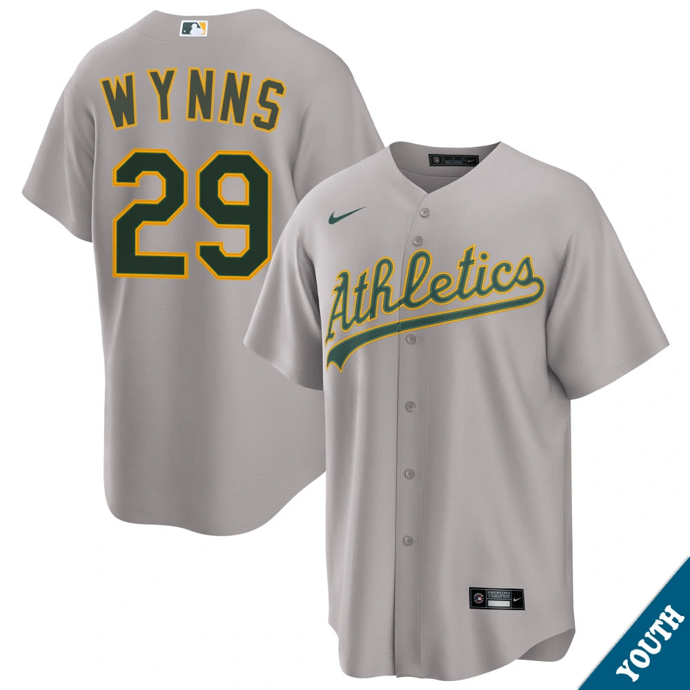 Youth Athletics Austin Wynns #29 Gray Road Replica Jersey