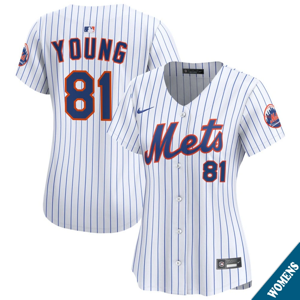 Women's New York Mets Danny Young #81 Home White Limited Jersey