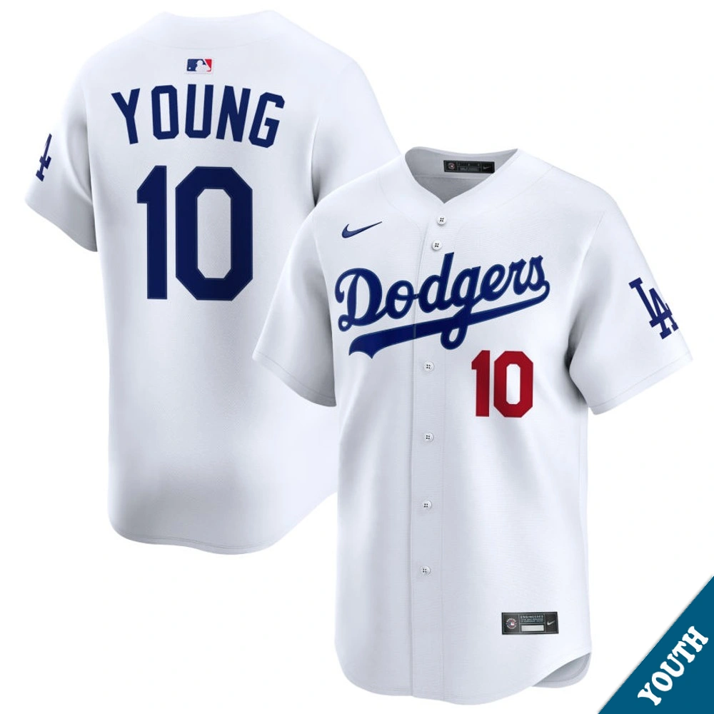 Youth Los Angeles Dodgers Michael Young #10 Home White Limited Former Player‌ Jersey
